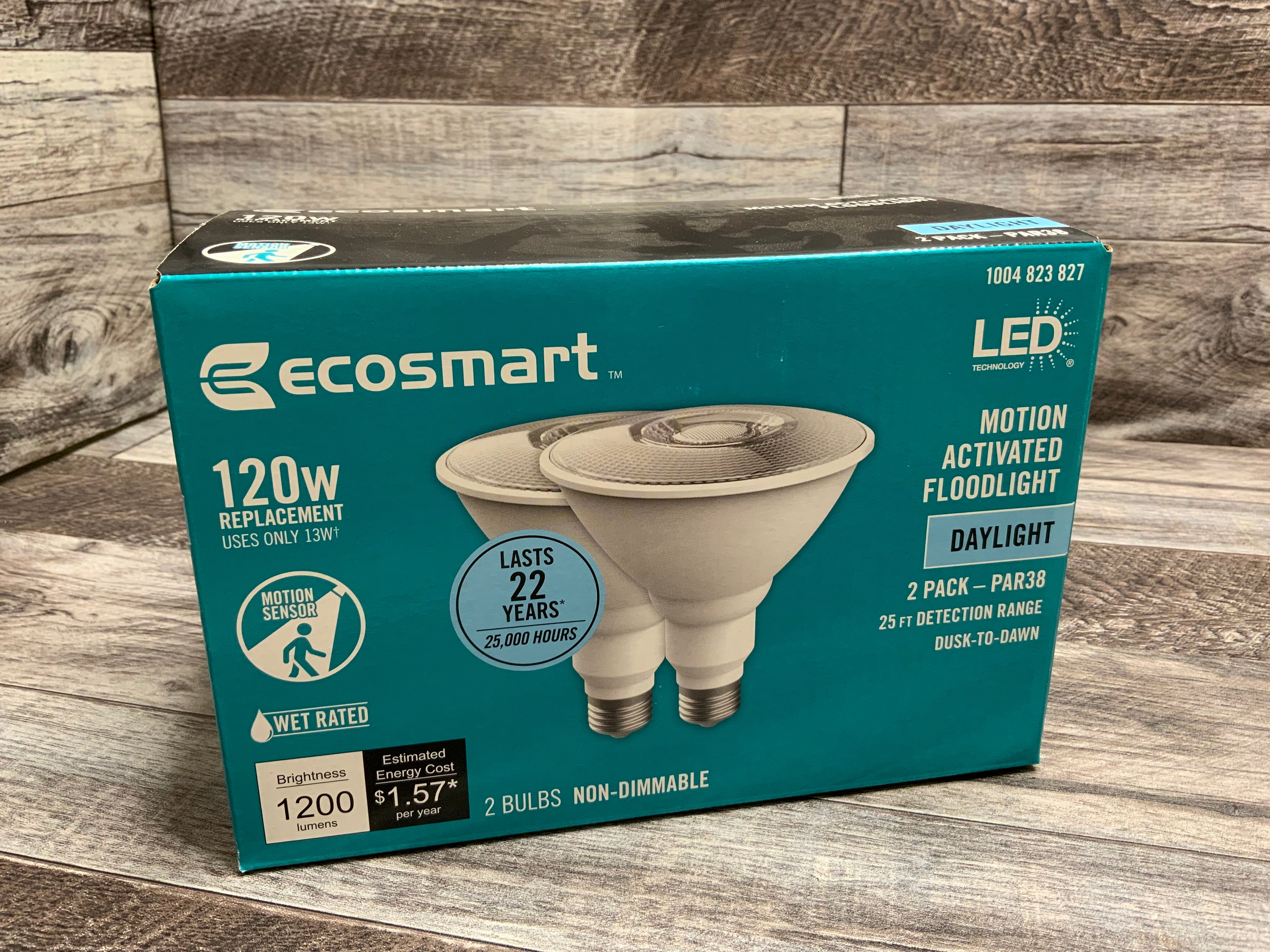Ecosmart 120w LED Dawn to Dusk - Motion Activated Floodlights (2 Pack) (8171746296046)